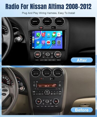 لنيسان ألتيما 2008 2009 2010 2011 2012 راديو اللاسلكي نيسان ألتيما كاربلاي و Android Auto ، ستيريو سيارة تعمل باللمس 9 بوصة ، التنقل BT WiFi SWC (دليل A/C) in Kuwait