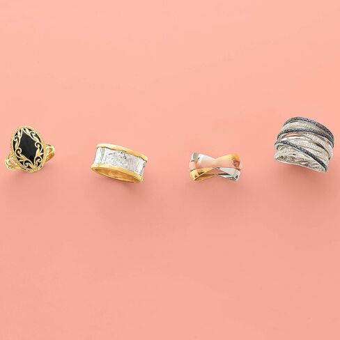 Ross-Simons Onyx Scrollwork Ring in 14kt Yellow Gold in Saudi Arabia