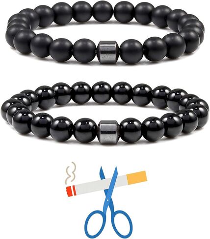 Smoking Cessation Bracelet for Women Men Anti Smoking Bracelet Quit Smoking Bracelet Magtherapy Lymphatic Drainage Lymph Nodes Acupressure Protection Bracelets Anxiety Stress Relief Gifts in Saudi Arabia