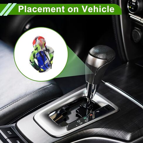 Gear Shift Knob Cover Stick Shifting Handle Protector 6.3"x5.12" Blue Yellow Polyester Car SUV Truck Universal in Saudi Arabia