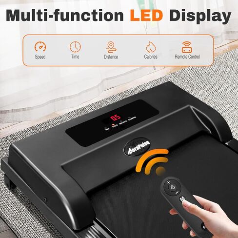 3.0 HP Foldable Portable Folding Small Treadmills for Home Office with 300 LBS Capacity, Walking Running Exercise Electric Compact Treadmill with LED Display in Kuwait