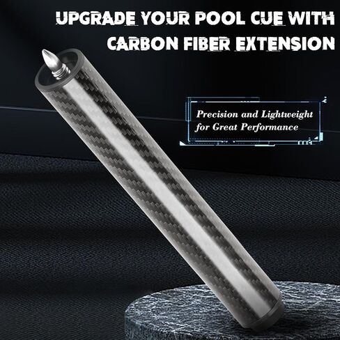 Pool Cue Extension with 3 Bumpers Carbon Fiber Billiard Cue Extender Pool Cue Accessories in Kuwait