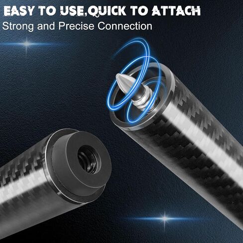 Pool Cue Extension with 3 Bumpers Carbon Fiber Billiard Cue Extender Pool Cue Accessories in Kuwait