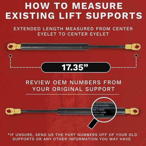 Lift Supports Depot Qty (2) Eyelet Hole=10mm=3/8 Inch=.39 Inch Lift Supports 17.35 Inch Extended x 180lbs Shocks Struts in Saudi Arabia