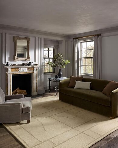 Loloi Jeremiah Brent Barrow Collection Bar-05 Ivory/Taupe 7'-9 "x 9'-9" سجادة المنطقة in Saudi Arabia