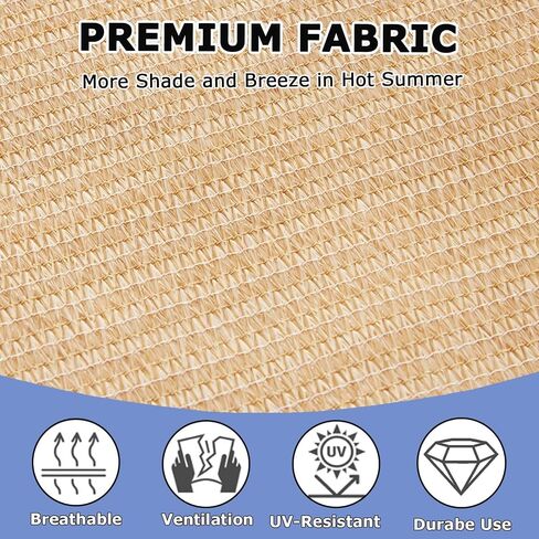 Outdoor Roller Shade with 95% UV Protection, Crank-Free Operation Patio Blind for Porch, Gazebo, Pergola, Balcony – Outdoor Blinds for Shading and Privacy (7'Wx8'H Beige) in Saudi Arabia