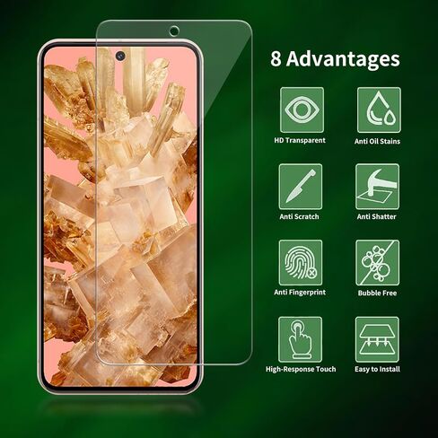2 Pack for Google Pixel 6a (6.1") Screen Protector, Tempered-Glass, Micro-curved Edges, Case Friendly, Bubble Free, HD Clear, Easy Installation in Saudi Arabia