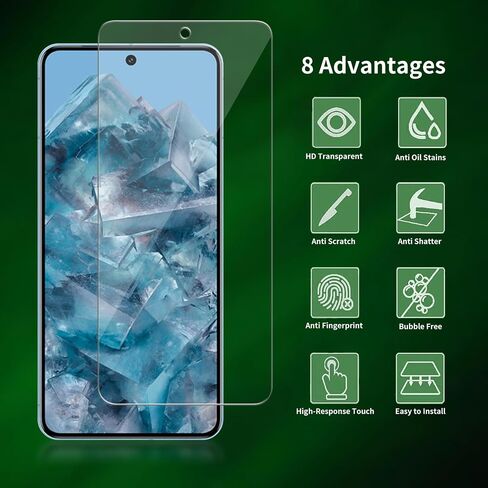 2 Pack for Google Pixel 6a (6.1") Screen Protector, Tempered-Glass, Micro-curved Edges, Case Friendly, Bubble Free, HD Clear, Easy Installation in Saudi Arabia