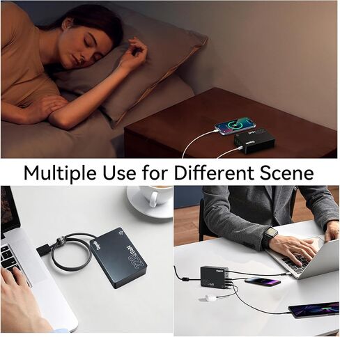 Charging Station,220W 6-in-1 GaN USB C Fast Charging,PD USB A Multiple Devices Charger,Compatible for Laptop MacBook iPhone16 Pro/16/15/14 iPad Galaxy S25 S24 S23 DELL HP and Other Series in Saudi Arabia
