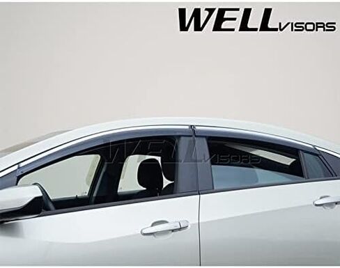 Wellvisors Window ، انحرافات الرياح المتوافقة مع شيفروليه تشيفي 2016-2019 فولت سبورت مع حراس المطر الكروم 3-847CH019 in Saudi Arabia