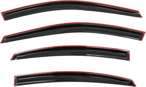FREEMOTOR802 Mugen Style Window Deflectors Compatible with 2025 Toyota Camry | Tape-on Mount Rain Guards Side Window Visors Wind Deflectors Vent Visors Dark Tinted Acrylic 4-Piece in Saudi Arabia