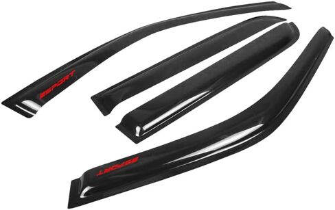 EVPROXP Window Visor Rain Guard Shade Compatible with 97-01 CRV, Side Window Vent Deflector, Dark Smoke Tinted, JDM Tape On Style, Red Sport in Saudi Arabia