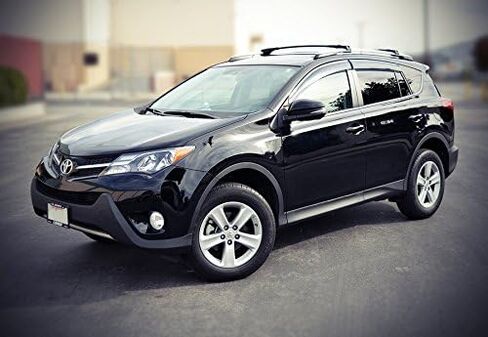WellVisors Window Visors Wind Deflectors Compatible with Toyota 2013-2018 RAV4 with Chrome Trim Rain Guards 3-847TY014 in Saudi Arabia