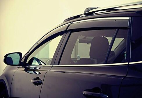 WellVisors Window Visors Wind Deflectors Compatible with Toyota 2013-2018 RAV4 with Chrome Trim Rain Guards 3-847TY014 in Saudi Arabia