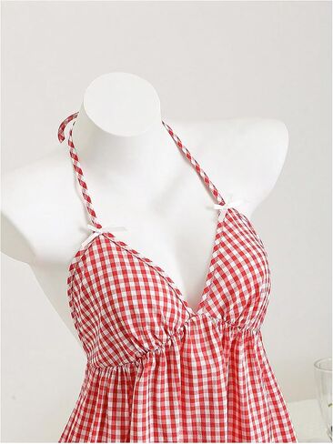 Milumia النسائية المنقوقة الطباعة بلا أكمام peplum top bow tie backless hem hem hem cami cami tops in Kuwait