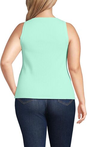 Lands' End Women's Pointelle Rib UNeck Tank in Saudi Arabia