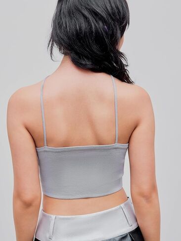 CIDER Halter Sequin Crop Knitted Cami Top in Saudi Arabia