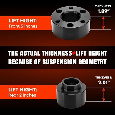 3 Inch Front 2 Inch Rear Leveling Lift Kit with Front Upper Control Arms and Leveling Kit fit for Ram 1500 2011-2023, Suspension Tubular Arms with Ball Joint Spacers and Blocks in Saudi Arabia