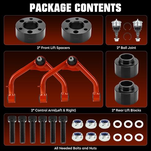 3 Inch Front 2 Inch Rear Leveling Lift Kit with Front Upper Control Arms and Leveling Kit fit for Ram 1500 2011-2023, Suspension Tubular Arms with Ball Joint Spacers and Blocks in Saudi Arabia