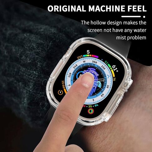 [2 Pack] Penom Compatible for Apple Watch Ultra Case 49mm Bumper Cover, Soft TPU Shockproof Protective Scratch-Resistant Frame for iWatch Series 8 Ultra 49 MM [No Screen Protector] - Orange in Saudi Arabia