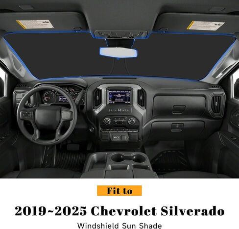 Car Windshield Sun Shade for Chevy 2014-2018 Silverado 1500 & for GMC 2014-2018 Sierra 1500 Accessories (OEM) in Kuwait