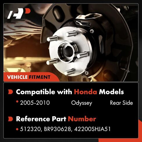 A-Premium Rear Wheel Bearing and Hub Assembly with 5-Lug Compatible with Honda Odyssey 2005 2006 2007 2008 2009 2010 in Saudi Arabia