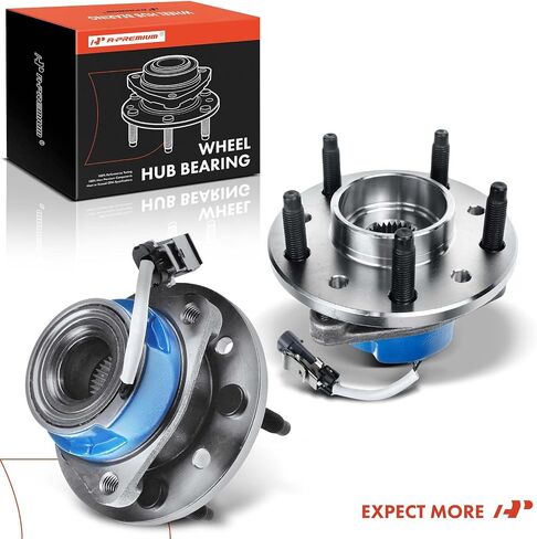 A-Premium 2 x Front Wheel Bearing and Hub Assembly with ABS & 5-Lug Compatible with Chevy Malibu 97-03, Classic 04-05, Olds Alero 99-04, Cutlass 97-99, Pontiac Grand Am 99-05, FWD in Saudi Arabia