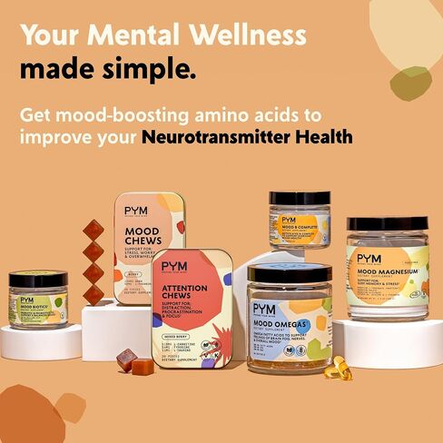 PYM Mood Magnesium Powder Packets (10-Servings) Magnesium Glycinate, L-Threonate & Malate Powder | Aid & Mood Support Supplement for Stress in Kuwait