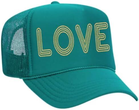 Love - Retro Glitter Trucker Hat in Saudi Arabia