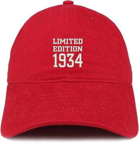 Trendy Apparel Shop Limited Edition 1934 Embroidered Birthday Gift Brushed Cotton Cap in Saudi Arabia