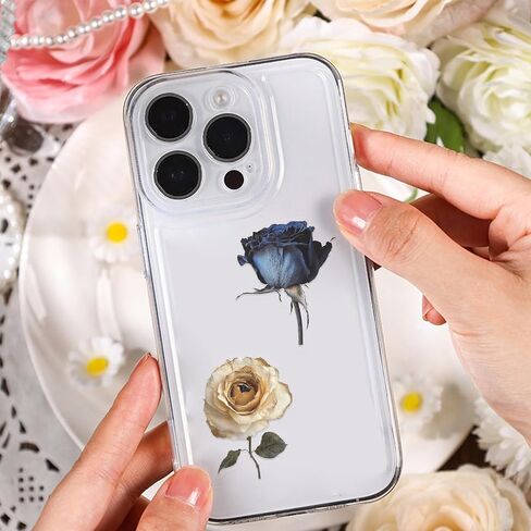 50PCS Dark Aesthetic Stickers,Black Rose Romance Stickers,Transparent PET Stickers,Gothic Scrapbook Supplies,Water Bottle Stickers for Bullet Journal Laptop Skateboard Computer Guitar Stickers in Saudi Arabia