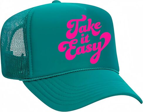 TAKE IT Easy Neon Trucker Hat in Saudi Arabia