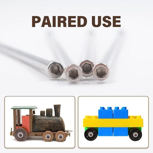 4 PCS Hollow Threaded Tube Stainless Steel 8 Inch Capillary Tube Inner Threaded Rods Studs Round Tubing Metal Straight Pipe Fittings Replacement Accessories with M4 Screws Hardware DIY Repair Part in Kuwait
