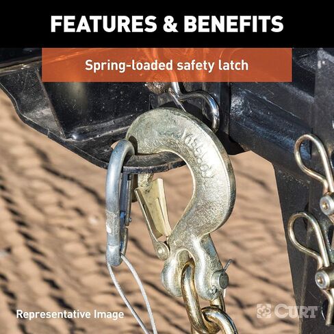 CURT 81560 3/8-Inch Forged Steel Clevis Slip Hook with Safety Latch, 18,000 lbs, 1-In Opening, 7/16" Pin in Saudi Arabia