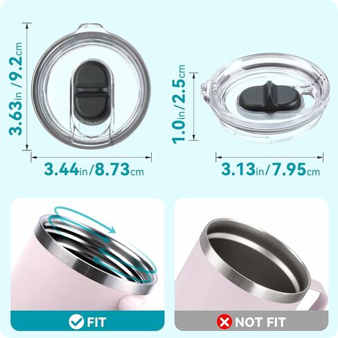 40oz Replacement Lid for Stanley Quencher, Stronghold Lid Spill Proof Splash Resistant Tumbler Lids for 40oz Stanley Cup Accessories in Kuwait