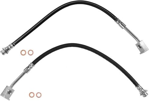 2 فرامل فرامل الفرامل الأمامية خرطوم الهيدروليكي يناسب فورد F-100 Fits Ford F-250 1973 1974 1976 1977 1978 1979 in Kuwait