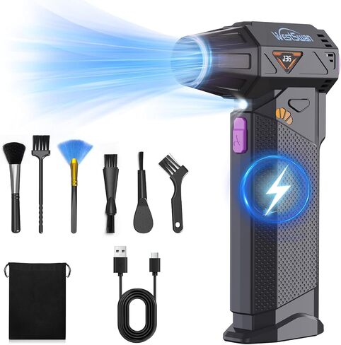Compressed Air Duster, 210000RPM Mini Electric Air Duster Equipped with Continuously Variable Speed, Cordless Turbo Blower for Keyboard, PC, Car, Home, Outdoor in Saudi Arabia