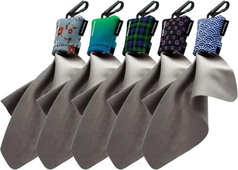 Ultra Variety Pack | Five 6" x 6" Microfiber Towels w/Neoprene Pouches | Premium Microfiber Cleaning Cloths for Laptops, Lenses, Cameras, Screens, and More | 5 Color Variety Pack (Photo) in Saudi Arabia