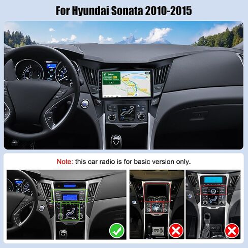 4+64G 8-Core Android 13 Car Stereo for Hyundai Sonata 2010-2015 with Wireless CarPlay Android Auto, 9 '' IPS Touchscreen GPS Radio with WiFi Mirror Link Bluetooth FM RDS DSP 32EQ SWC + Backup Camera in Kuwait