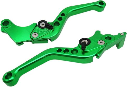 Green CNC 6 Position Shorty Brake Clutch Lever for Kawasaki ZX1400 / ZX14R / ZZR1400 2006-2015 06 07 08 09 10 11 12 13 14 15 in Saudi Arabia