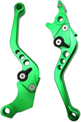 Green CNC 6 Position Shorty Brake Clutch Lever for Kawasaki ZX1400 / ZX14R / ZZR1400 2006-2015 06 07 08 09 10 11 12 13 14 15 in Saudi Arabia