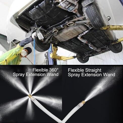 Undercoating Spray Gun with 33.82oz Aluminum Cup, 360° Spray Hose Woolwax Fluid Film Undercoating for Truck Bed Liner Powder Coating Spray Gun kit, Rubberized Undercoat, Car Rust Proofing in Saudi Arabia