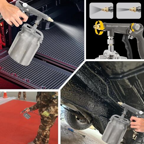 Undercoating Spray Gun with 33.82oz Aluminum Cup, 360° Spray Hose Woolwax Fluid Film Undercoating for Truck Bed Liner Powder Coating Spray Gun kit, Rubberized Undercoat, Car Rust Proofing in Saudi Arabia