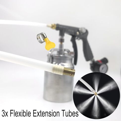 Undercoating Spray Gun with 33.82oz Aluminum Cup, 360° Spray Hose Woolwax Fluid Film Undercoating for Truck Bed Liner Powder Coating Spray Gun kit, Rubberized Undercoat, Car Rust Proofing in Saudi Arabia