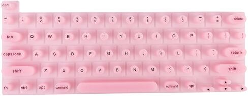 3D Ergonomic Silicone Keyboard Cover for Long Nails - Fashionable, Water-Resistant & Reusable Film, Perfect for Typing, Gaming & Protecting Nail Art on Laptops & MacBooks (Pink, Heart-Shaped) in Saudi Arabia