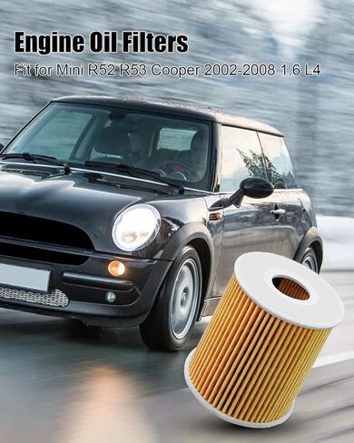 Engine Oil Filters Fit for Mini R52 R53 Cooper 2002-2008 1.6 L4 Replace 11427512446 11427509208, 3 PCS in Saudi Arabia