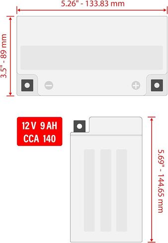 Caltric Agm Battery Compatible with Yamaha Riva 180 180Z Xc180 Xc180Z 1983 1984 1985 in Saudi Arabia