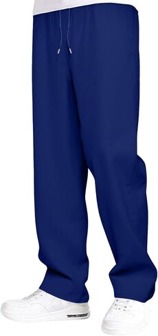 Mens Joggers Sweatpants Big and Tall Casual Loose Fit Bottom Pants Drawstring Relaxed Fit Workout Athletic Running Trousers in Saudi Arabia