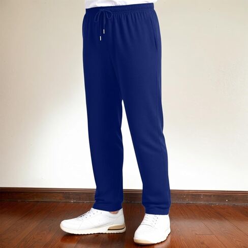 Mens Joggers Sweatpants Big and Tall Casual Loose Fit Bottom Pants Drawstring Relaxed Fit Workout Athletic Running Trousers in Saudi Arabia