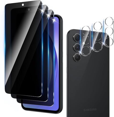 3 Pack Privacy Screen Protector Designed for Samsung Galaxy A54 5G,Full Coverage Anti-Spy Tempered Glass Film,9H Hardness,Anti-Fingerprint,Bubble Free,Easy to Install in Saudi Arabia